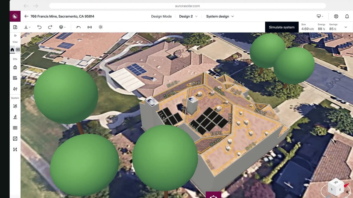 لقطة شاشة لمشروع Lyra Solar Design Tool (منتج ثلاثي الأبعاد)